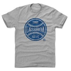 Tommy Lasorda Men's Cotton T-Shirt - Los Angeles Baseball Tommy Lasorda Ball B