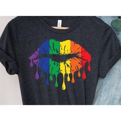 Rainbow Pride Shirt, Rainbow Lips Shirt, Lips Shirt, Lgbt Shirt, Pride Shirt, Lgbt Pride Shirt, Pride tee, Lgbt, Love Is