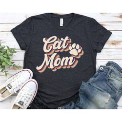 Retro Cat Mom T shirt, Vintage Distressed Cat Mama Shirt, Cat Mom Gift, Cat Mom Tshirt, Gift For Cat Mom, Cat Lover Shir