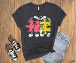 puzzle heart love valentines day shirt,valentines day shirt,gift for him,couple shirt, gift shirt for girlfriend, gift s