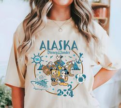 Disney Cruise Line Shirt, Vintage Mickey And Friends Disney Alaska Cruise 2024 T-shirt, Disney Matching Cruise Tee, Disn