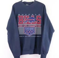 Vintage Buffalo Football 1990 AFC Champions Sweatshirt, Buffalo Football Shirt, Buffalo Unisex Shirt, Buffalo New York,
