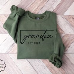 personalize grandpa gift for fathers day, customized grandpa sweatshirt, gift for grandparent, new grandpa, fathers day