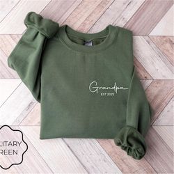 customized grandpa est sweatshirt, grandpa sweatshirt, gift for grandparents, gift for grandpa, new grandpa,father&39s d