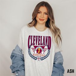 Cleveland Basketball Shirt, Vintage Cleveland Basketball T-Shirt, Retro Cleveland Tee, Cleveland Ohio TShirt, Cute Cleve