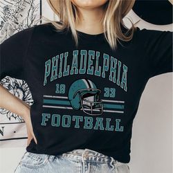 philadelphia football sweatshirt, vintage style philadelphia football crewneck, philadelphia football tee, philadelphia