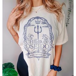 Child of Poseidon | God of the Sea, Greek God, Demigod and Half-Blood Comfort Colors Shirt Crewneck Greek Mythology swea