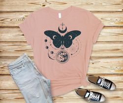 celestial moon butterfly shirt,butterfly effect shirt,heavenly shirt,astronomy shirt,celestial moon shirt,astrology love