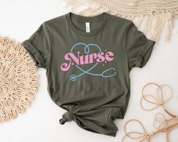 Stethoscope Heart, Nurse Heart Shirt, Stethoscope Shirt, Nurse Shirt, Heartbeat Shirt, Physician Assistant, Nursing Scho