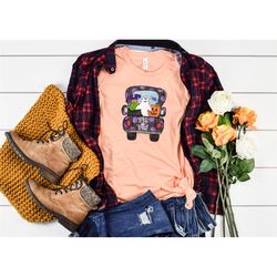 trick or treat Truck with ghost, Pumpkin Picking,  Halloween Shirt, That witch Shirt, Halloween Costumes, Halloween Tees