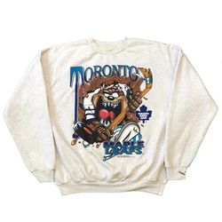 Toronto Maple Leafs Looney Crewneck Sweatshirt , Maple Leafs Fan Tee, Toronto Maple Shirt, Hockey Fan Shirt, Toronto Hoc