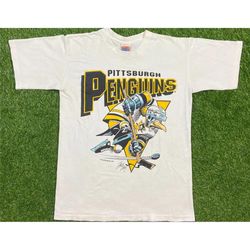 Vintage 90s Pittsburgh Penguins T-Shirt, Pittsburgh Penguins Sweater, Pittsburgh Penguins Hoodie, Pittsburgh Penguins Fa