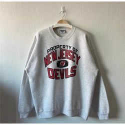 Vintage New Jersey Devils Sweatshirt, New Jersey Devils Shirt, New Jersey Devils Hoodie, New Jersey Devils Fan Shirt, Gi