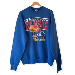 Vintage University of Kansas Jayhawks Crewneck Sweatshirt, Kansas Jayhawks Shirt, Kansas Jayhawks Sweater, Kansas Jayhaw