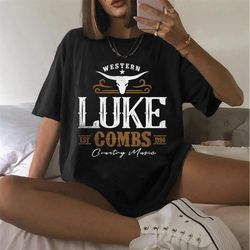 Luke Combs ESTD 1990 T-Shirt, Luke Combs retro style Shirt, Combs Cowboy Tee, Music Concert, Luke Comb Album, Country Mu
