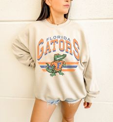 Retro Florida Gators sweatshirt in tan, UF, college sweatshirt, oversized, unisex,