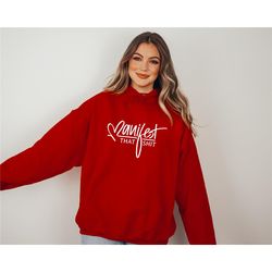 manifest that shit, manifest hoodie, motivational hoodie, empowerment hoodie, manifesting hoodie, inspirational hoodie,