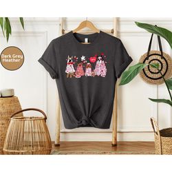 Valentine Ghost Dogs T Shirt, Cute Ghost Valentine Shirt, Spooky Dogs Valentine T-shirt,Funny Valentine Dog Lover Gift,