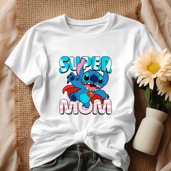 Funny Super Mom Stitch Cartoon Shirt