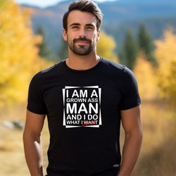 Funny T-Shirts, Offensive Shirt, To Do List, Funny Mens Tee Shirt, Rude tshirts, Grown Ass Man And I Do What My WIFE Wan