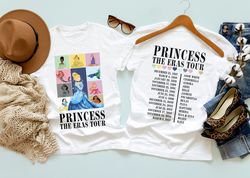 Princess Eras Tour Comfort Colors Shirt, Disney Princess Tour Tee, Disney Princess Characters Shirt, Trip Shirt, waterco