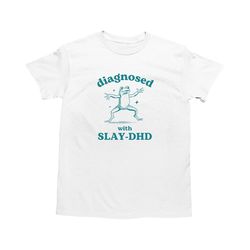 Diagnosed With Slay-DHD, Funny ADHD Shirt, Frog T Shirt, Dumb Y2k Shirt, Stupid Vintage Shirt, Mental Health Cartoon Tee