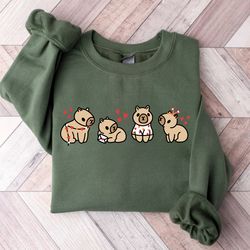 capybara sweatshirt, capybara clothing, valentines capybara shirt, capybara costume