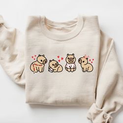 capybara sweatshirt, capybara clothing, valentines capybara shirt, capybara costume, valentines sweatshirt