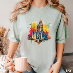 Disney Castle Shirt, Disney Watercolor, Disney Trip shirt, Disneyland shirt, Disney Family shirt