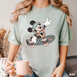 Mickey Mouse Skateborad, Disney Mickey Shirt, Mickey Skateboarding, Disney Trip Shirt, Disney Vacation, Disney Family Sh