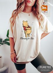 Mommy to Bee Shirt, Pregnancy Reveal Shirt, Funny Mom Tee, New Mom Gift Disney Pooh Mommy Shirt, Family Matching Shirt