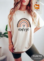 Rainbow Nurse Shirt, Nurse Shirt, Nurse T-Shirt, Nurse Week Shirt, Matching Nurse T-Shirt, Shirt for Nurse, Cute Nurse S