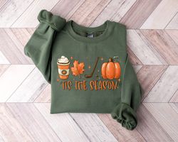 Tis The Season Sweatshirt, Thanksgiving Pumpkin Shirt, Gameday Fall Sweatshirt, Fall Shirts for Women, Fall Gifts, Fall