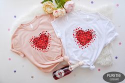 Valentines Day Shirts For Woman, 3D Hearts Valentines Day Shirt, Valentines Day Gift, Cute Valentine Shirt, Cheetah Vale