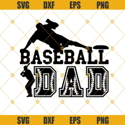 Baseball Dad Svg, Baseball Svg, Cricut Files, Silhouette, Dad Svg, Dad Png