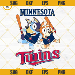 Bluey Minnesota Twins Baseball SVG PNG DXF EPS
