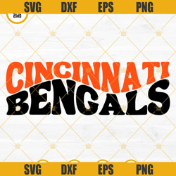 Cincinnati Bengals Football SVG PNG DXF EPS Cut Files
