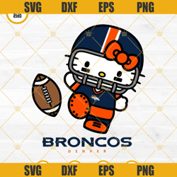 Hello Kitty Denver Broncos SVG PNG EPS DXF Files