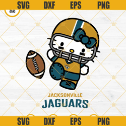 Hello Kitty Jacksonville Jaguars SVG PNG EPS DXF Files