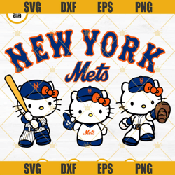 Hello Kitty New York Mets Baseball SVG PNG DXF EPS