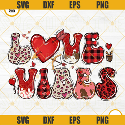 Love Vibes PNG, Leopard Print PNG, Retro Valentine PNG, Valentine's Day PNG Digital Download