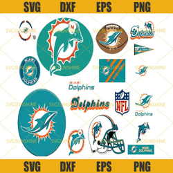 Miami Dolphins Svg Bundle, Miami Dolphins Logo Svg, NFL Svg, Football Svg Bundle, Football Fan Svg