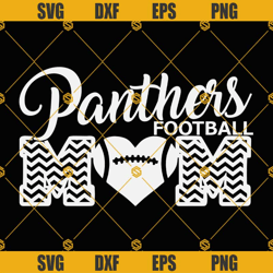 Panthers Football Mom SVG, Football Mom SVG, Panther SVG