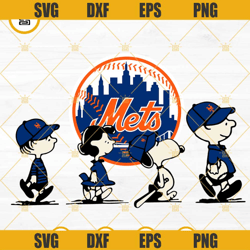 Snoopy Charlie Brown New York Mets SVG PNG DXF EPS Cricut Files
