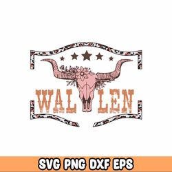 Wallen Png, Western BullSkull Png, Country Western Png, Cowboy Design, Western Cowboy Png, Wallen BullSkull Distressed P