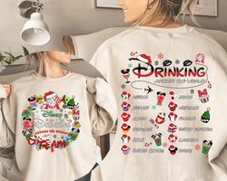 Disneyland Epcot Christmas Shirt, Epcot World Tour Shirt, Mickey and Friends Christmas Shirt Magic Kingdom Shirt Disneyw