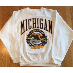 University of Michigan Crewneck Sweatshirt, Vintage Michigan Wolverines Sweatshirt, College Shirt, NCAA Shirt, Vintage S