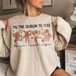 Mental Health Awareness Christmas Shirt, Tis The Season To Feel Your Feelings, Christmas School Psychologist Shirt, Scho