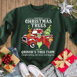 grinch christmas tree sweatshirt  grinch max tree shirt whimsical grinch tree  grinchmas sweatshirt  whoville grinch chr