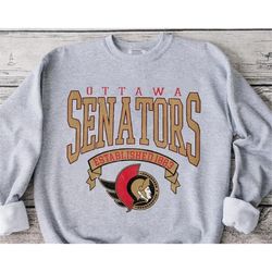 Vintage Sweatshirt, College Sweater, Hockey Fan Shirt, Ottawa Senators Vintage Sweatshirt, Retro Ottawa Hoodie